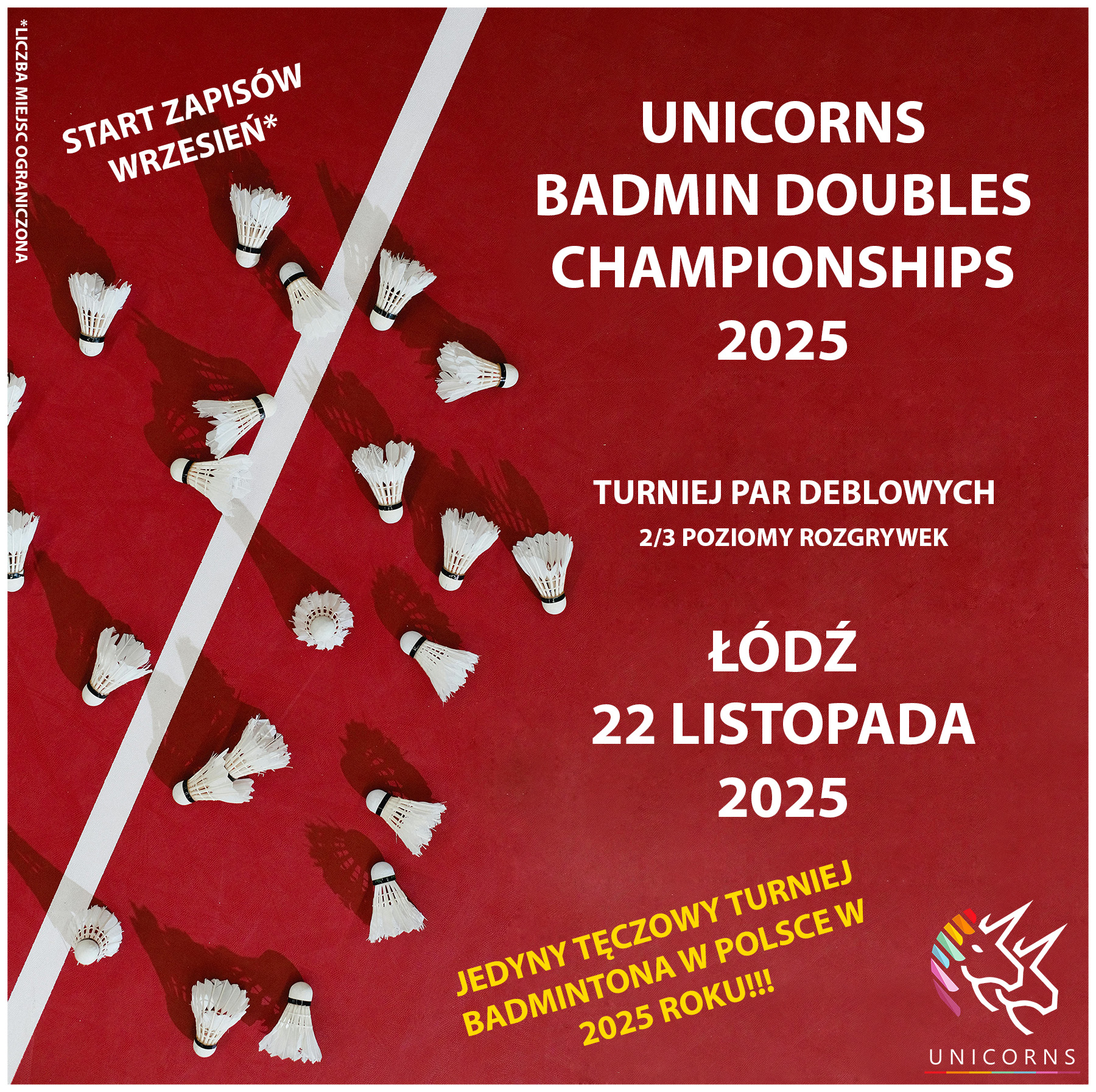 unicorns badmin doubles championships 2025 start zapisów