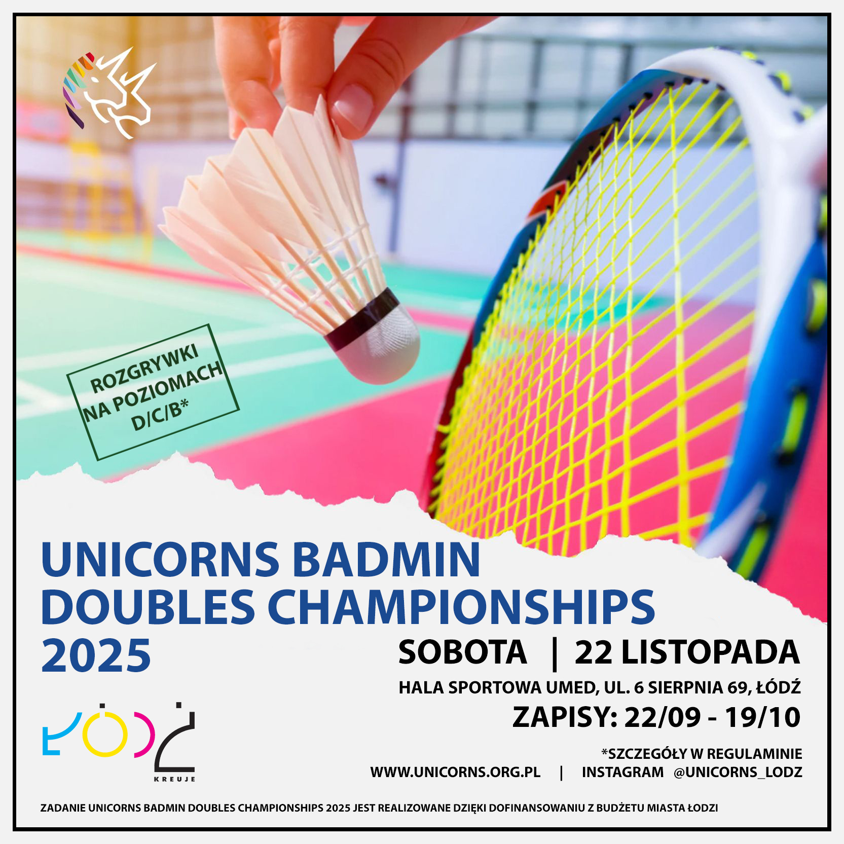 unicorns badmin doubles championships 2025 plakat final